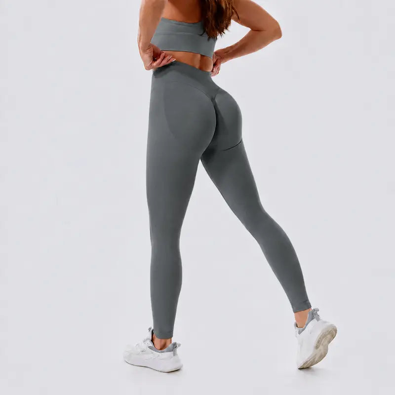 Coral Canton High-Waisted Seamless Sports Leggings for Women with Tummy Control and Compression - Scrunch Butt Design, No Front Seam, Buttery Soft Yoga and Gym Leggings for Sculpting Fit in All Seasons