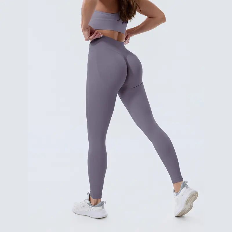 Coral Canton High-Waisted Seamless Sports Leggings for Women with Tummy Control and Compression - Scrunch Butt Design, No Front Seam, Buttery Soft Yoga and Gym Leggings for Sculpting Fit in All Seasons