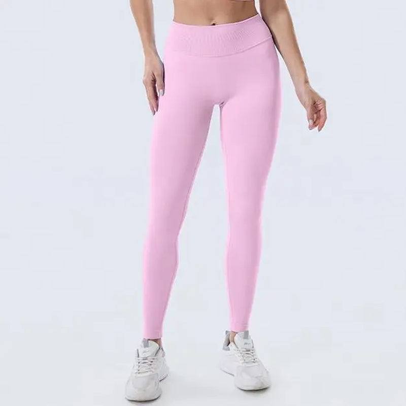 Coral Canton High-Waisted Seamless Sports Leggings for Women with Tummy Control and Compression - Scrunch Butt Design, No Front Seam, Buttery Soft Yoga and Gym Leggings for Sculpting Fit in All Seasons