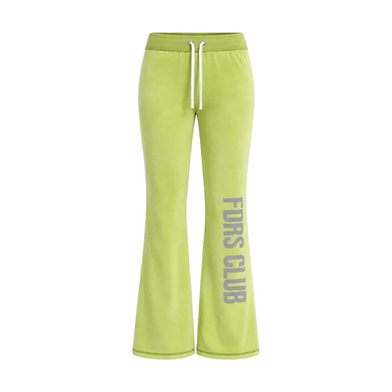 FDR Women's Candy Color Long Sleeve Top, Tank Top, and Low Rise Flare Pants Three-Piece Set - Fitted Y2K Casual Outfit