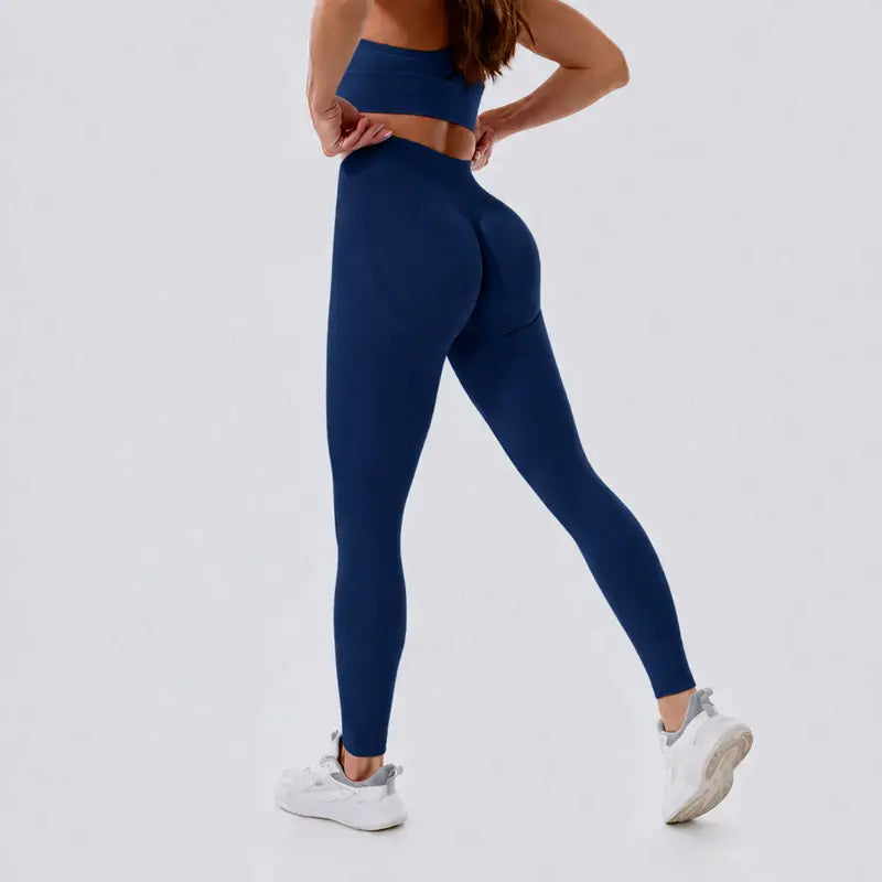 Coral Canton High-Waisted Seamless Sports Leggings for Women with Tummy Control and Compression - Scrunch Butt Design, No Front Seam, Buttery Soft Yoga and Gym Leggings for Sculpting Fit in All Seasons