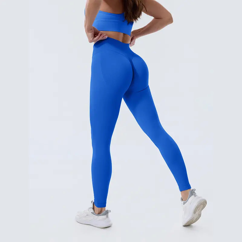 Coral Canton High-Waisted Seamless Sports Leggings for Women with Tummy Control and Compression - Scrunch Butt Design, No Front Seam, Buttery Soft Yoga and Gym Leggings for Sculpting Fit in All Seasons