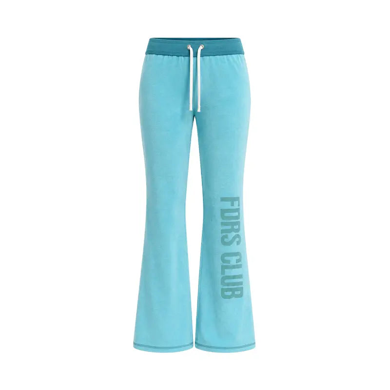 FDR Women's Candy Color Long Sleeve Top, Tank Top, and Low Rise Flare Pants Three-Piece Set - Fitted Y2K Casual Outfit