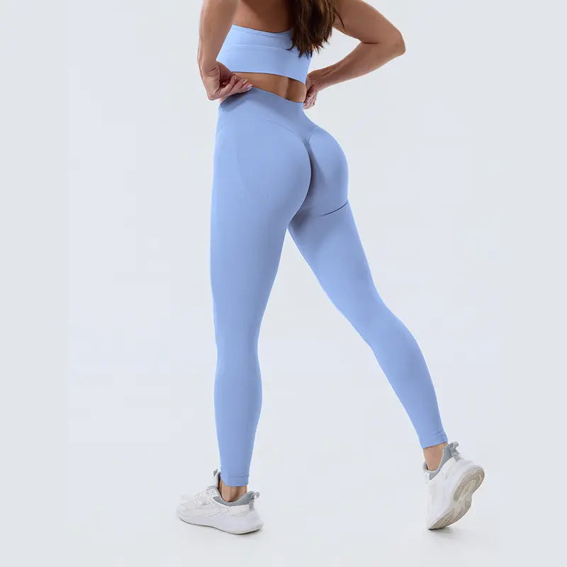 Coral Canton High-Waisted Seamless Sports Leggings for Women with Tummy Control and Compression - Scrunch Butt Design, No Front Seam, Buttery Soft Yoga and Gym Leggings for Sculpting Fit in All Seasons