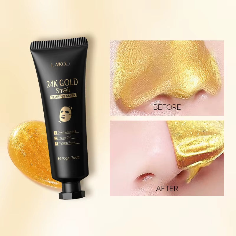 24K Gold Sakura Tear-Off Peel Mask – Spa Night Facial Treat