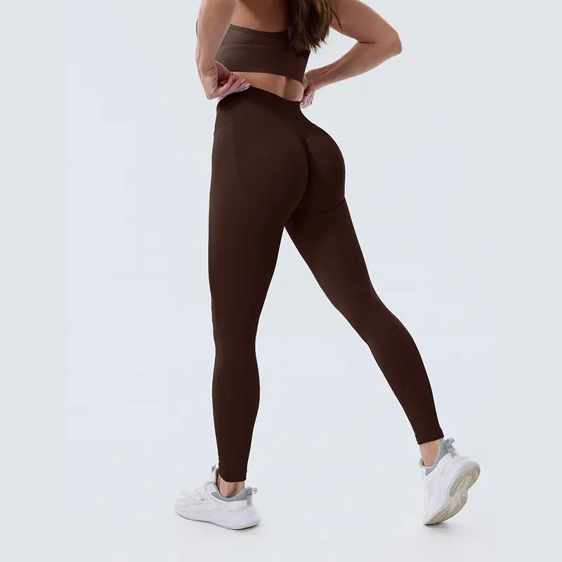 Coral Canton High-Waisted Seamless Sports Leggings for Women with Tummy Control and Compression - Scrunch Butt Design, No Front Seam, Buttery Soft Yoga and Gym Leggings for Sculpting Fit in All Seasons