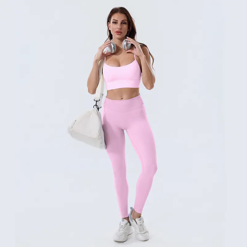 Coral Canton High-Waisted Seamless Sports Leggings for Women with Tummy Control and Compression - Scrunch Butt Design, No Front Seam, Buttery Soft Yoga and Gym Leggings for Sculpting Fit in All Seasons