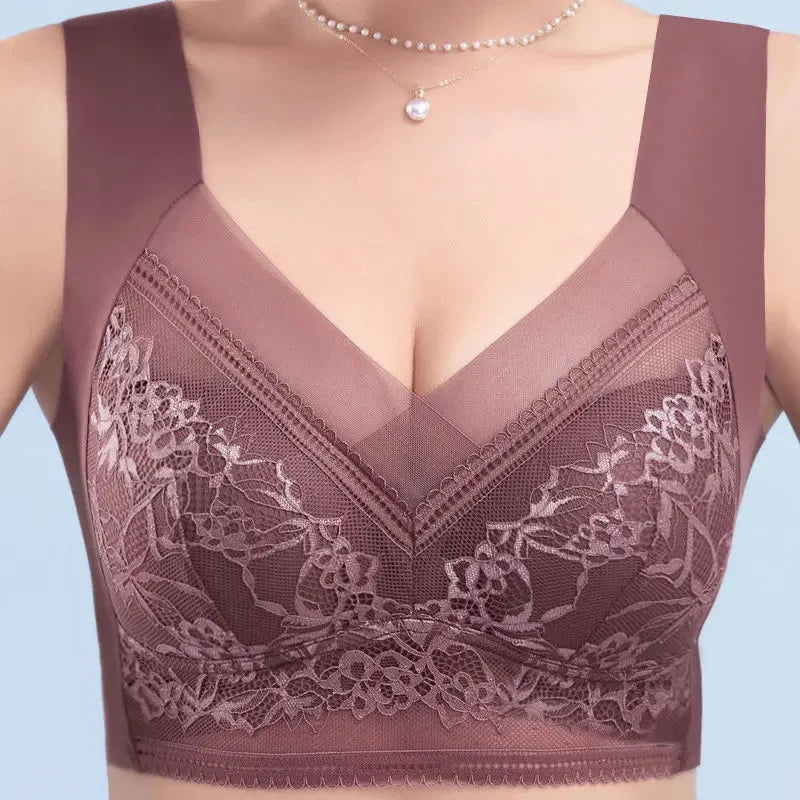 Silkcloud Ice Silk Wireless Push-Up Bralette – Seamless Lace Comfort