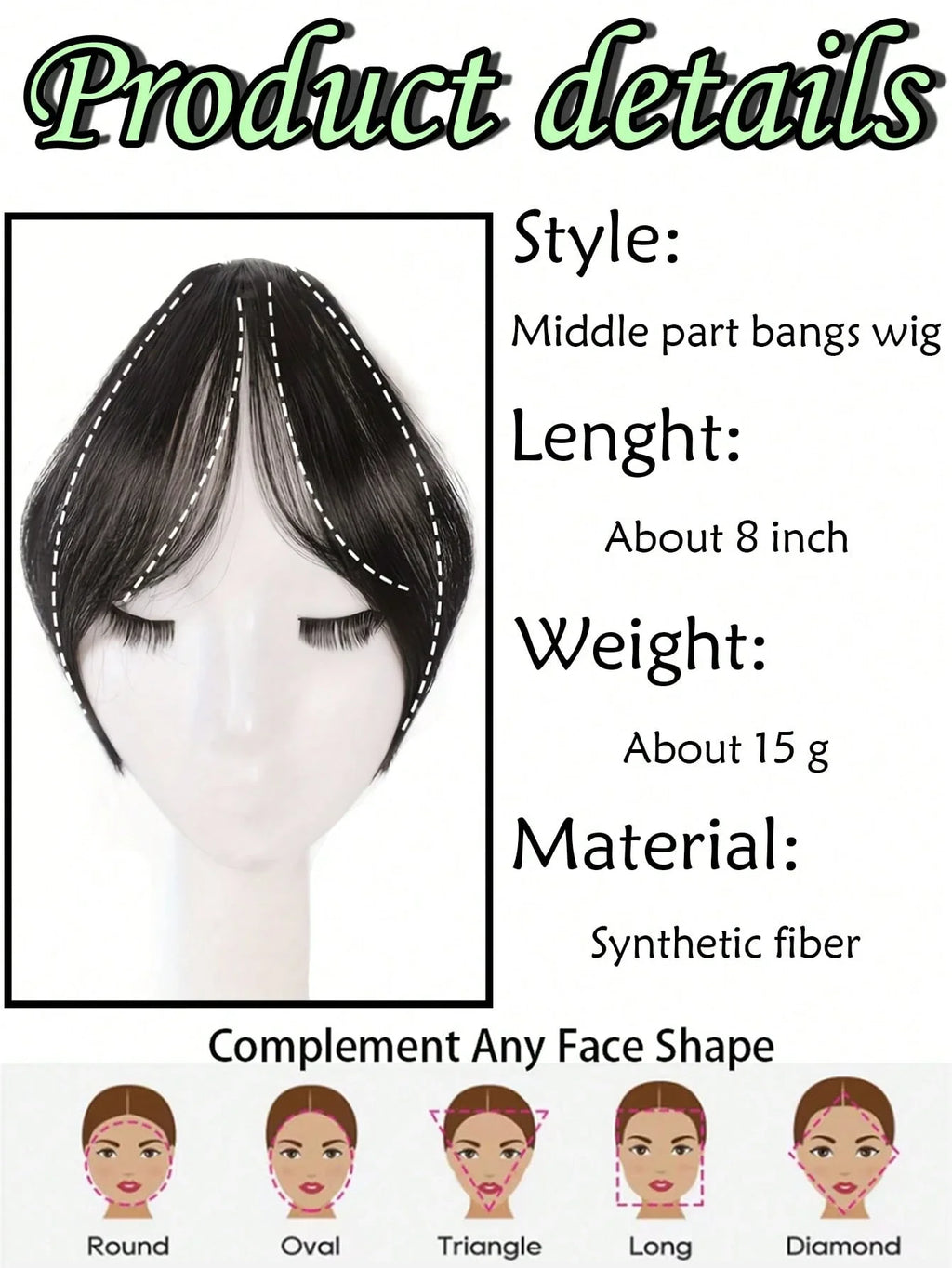 Clip-In French Bangs Hair Extension – Seamless Natural Look