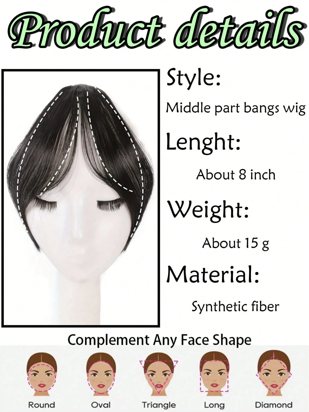 Clip-In French Bangs Hair Extension – Seamless Natural Look