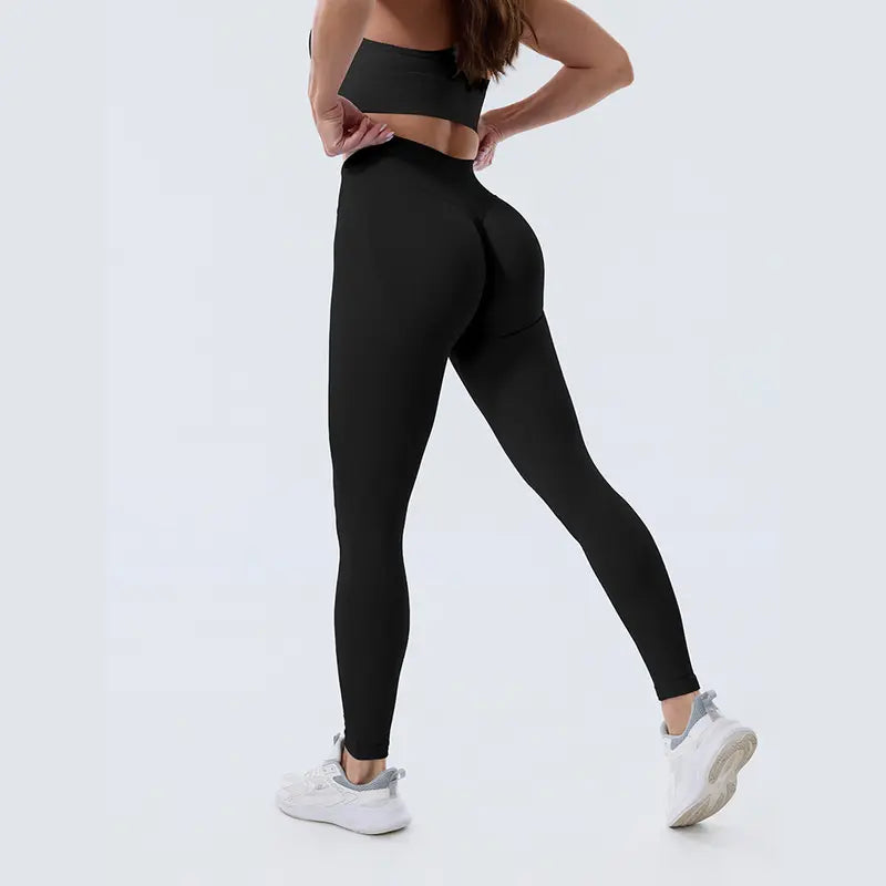 Coral Canton High-Waisted Seamless Sports Leggings for Women with Tummy Control and Compression - Scrunch Butt Design, No Front Seam, Buttery Soft Yoga and Gym Leggings for Sculpting Fit in All Seasons