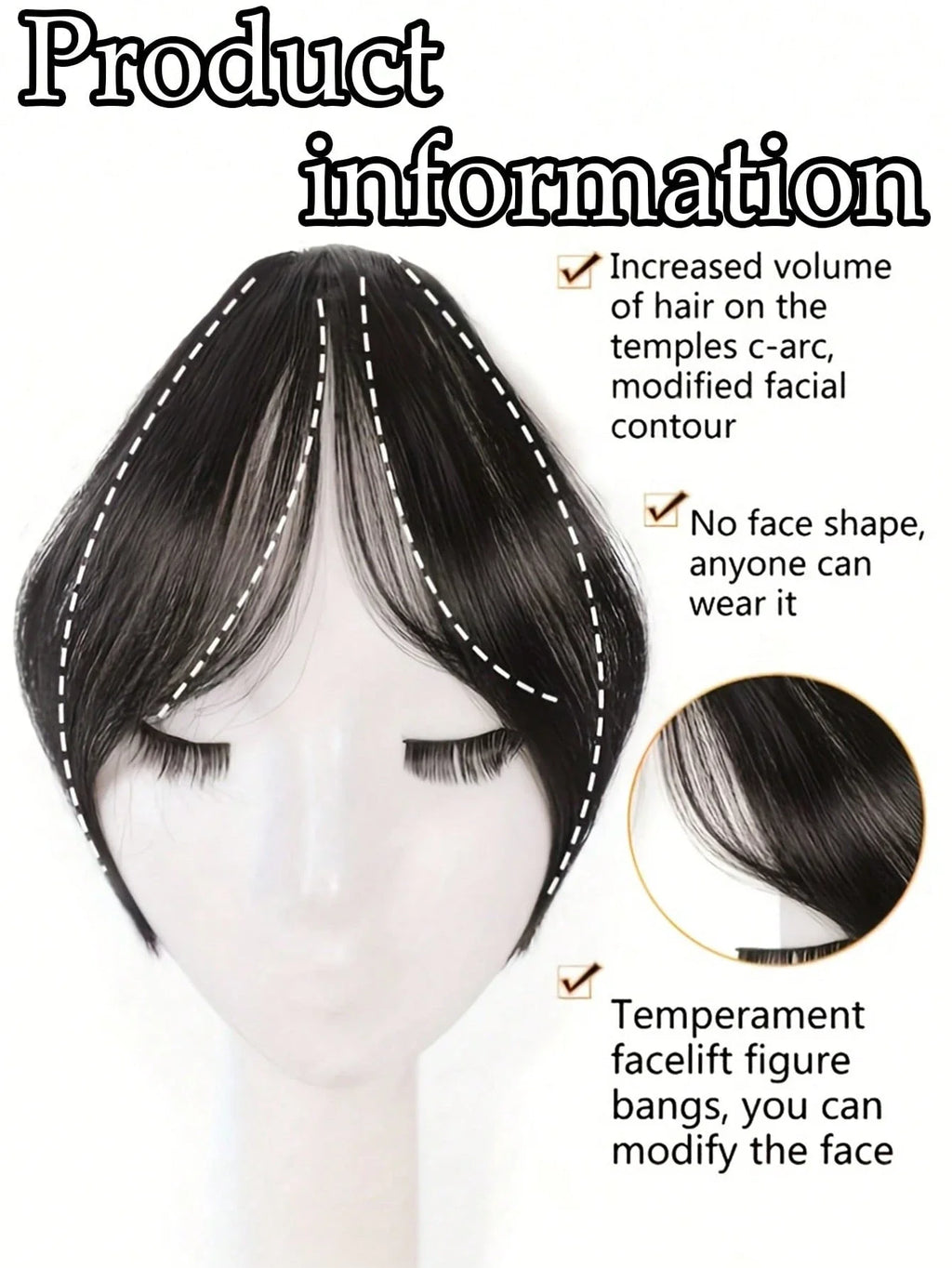 Clip-In French Bangs Hair Extension – Seamless Natural Look