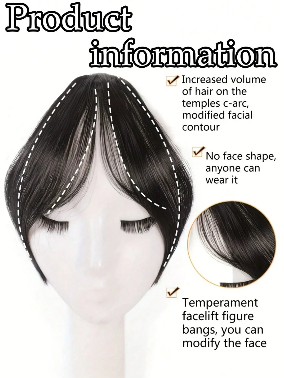 Clip-In French Bangs Hair Extension – Seamless Natural Look
