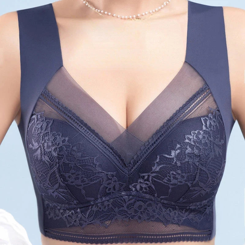 Silkcloud Ice Silk Wireless Push-Up Bralette – Seamless Lace Comfort